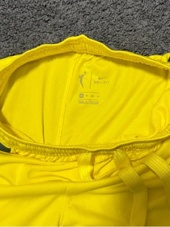 Nike Yellow Shorts with Dark Green Accents - Picture 4 of 4